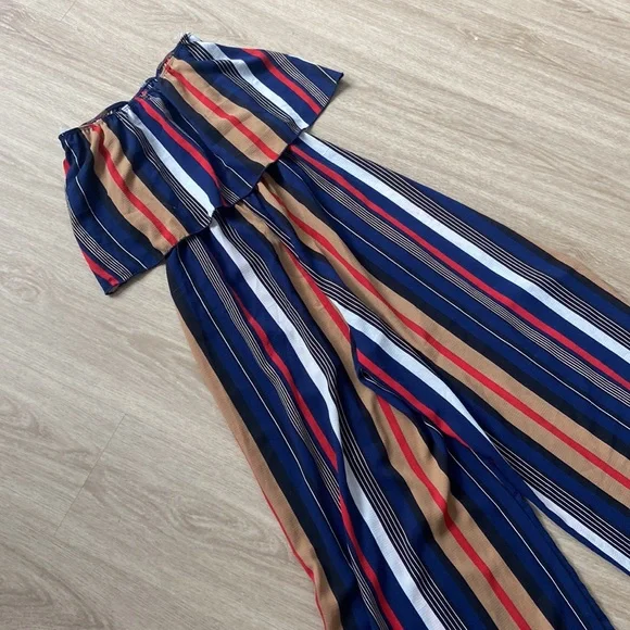 💜NWOT💜 Lani Strapless Striped Jumpsuit - Picture 8 of 9